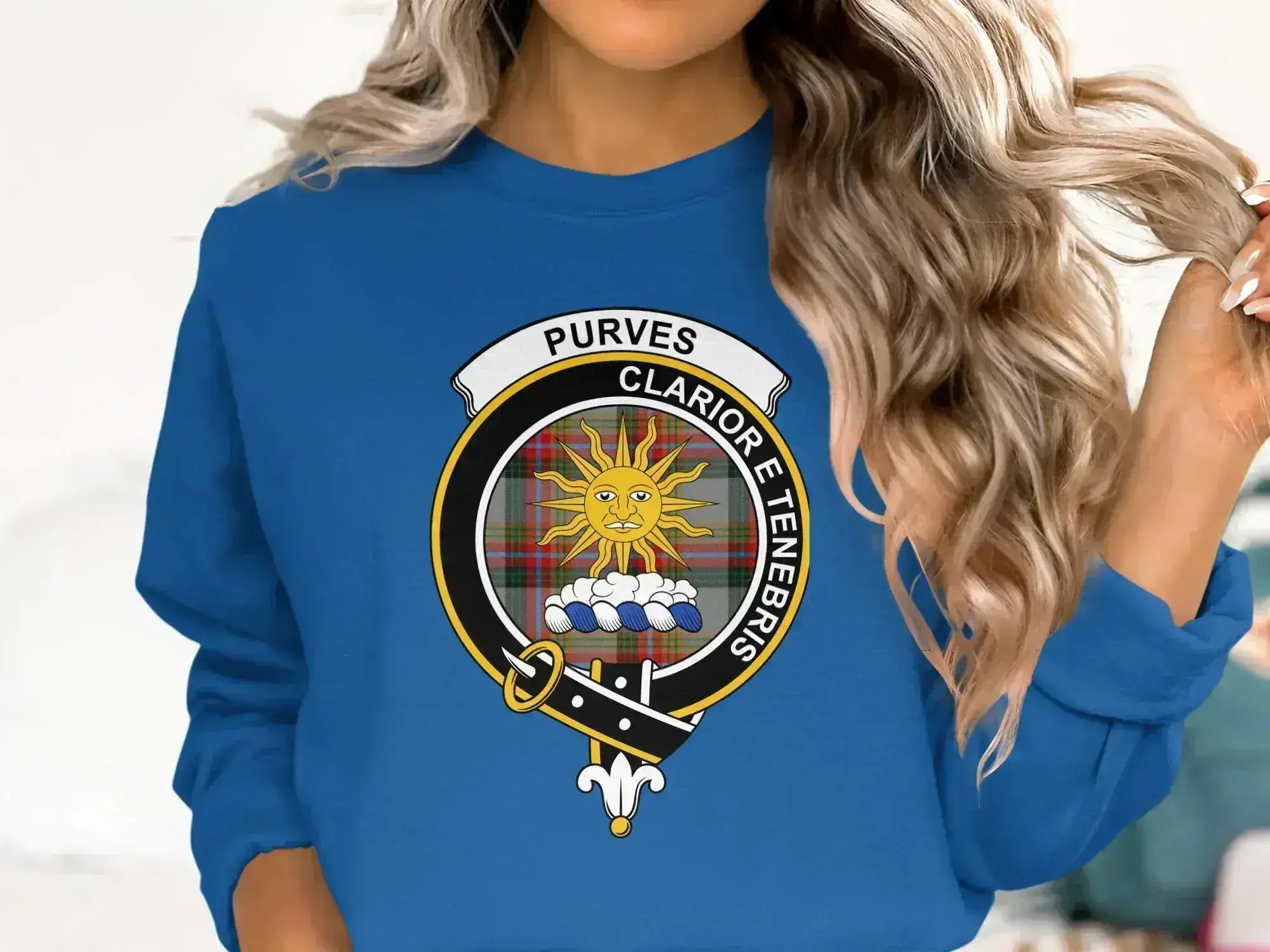 Purves Clariore Tenebris Sun Shield Family Crest product