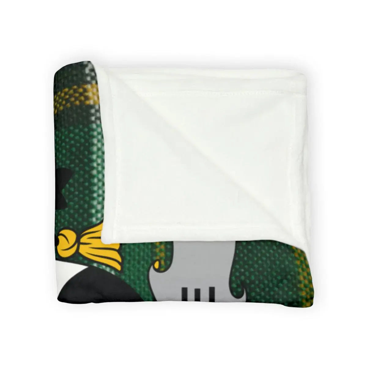 Cozy Fleece Blanket with Green and Yellow Design Blanket