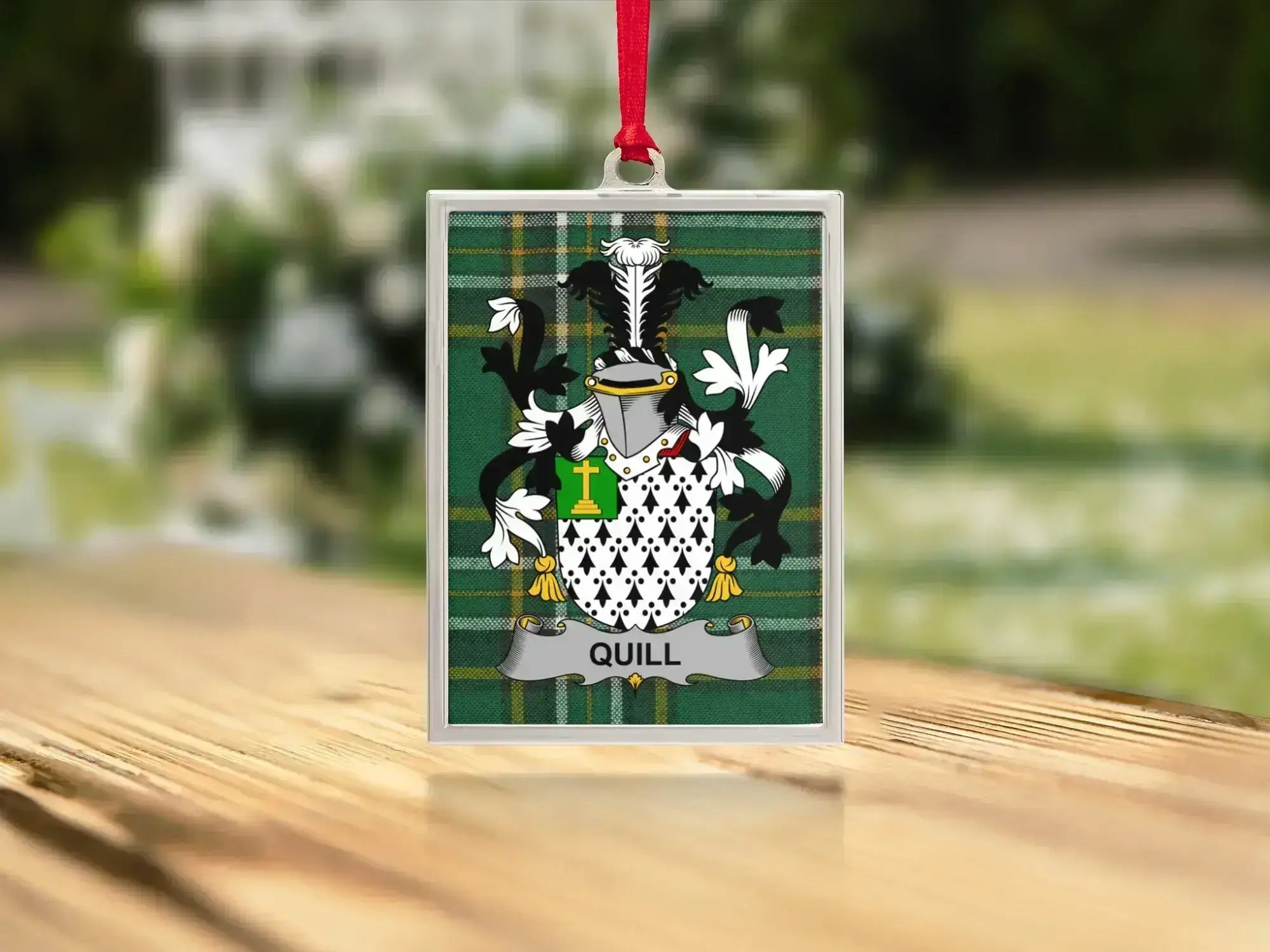 Family Crest Quill Customizable Ornament product