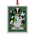 Quill Family Crest Green Plaid Design Ornament product type