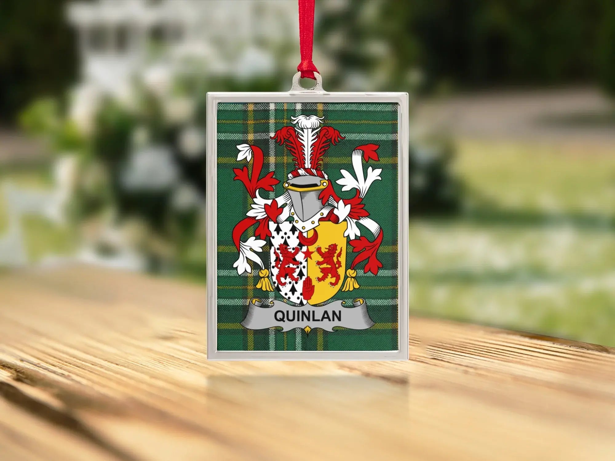 Family Heritage Crest Design QUINLAN Ornament product type