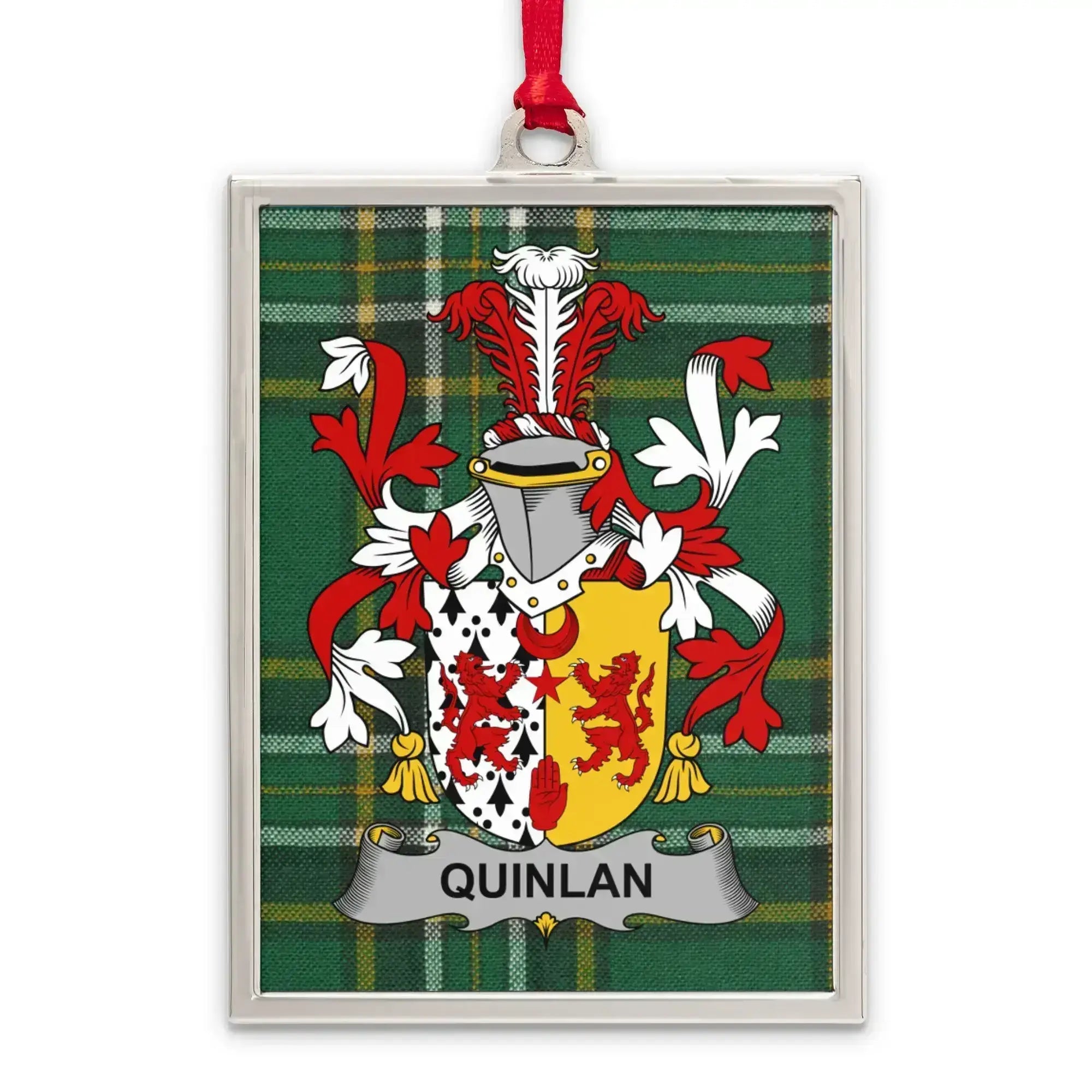 Quinlan Family Crest Tartan Background product