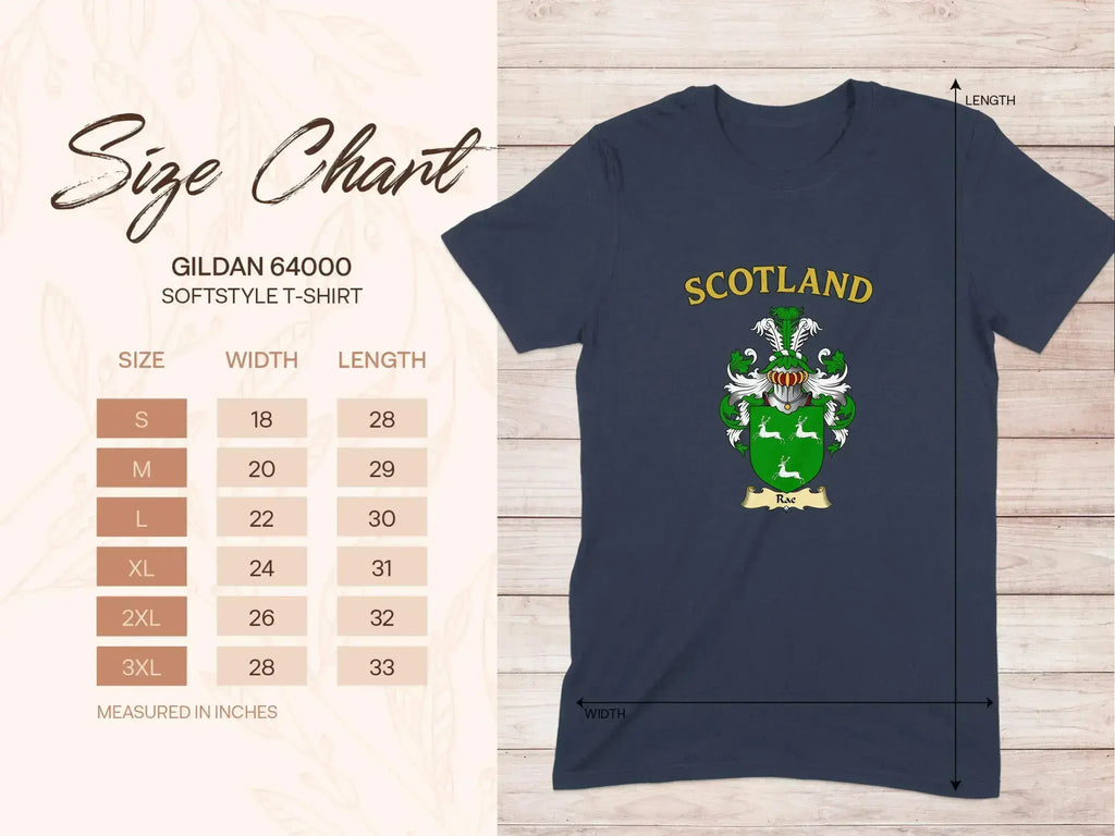Rae Scottish clan crest t-shirt — clan crest print, front