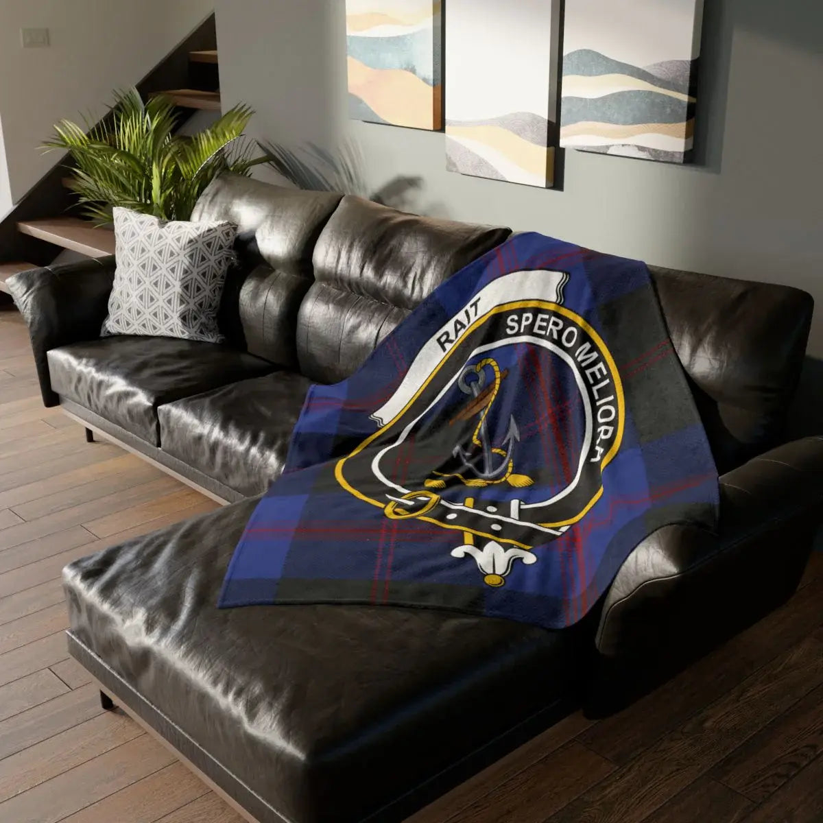 RAIT SPERO MELIORA Banner Design Cozy Luxury Blanket