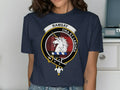 Ramsay ora et labora tee in navy — printed unicorn crest on soft cotton