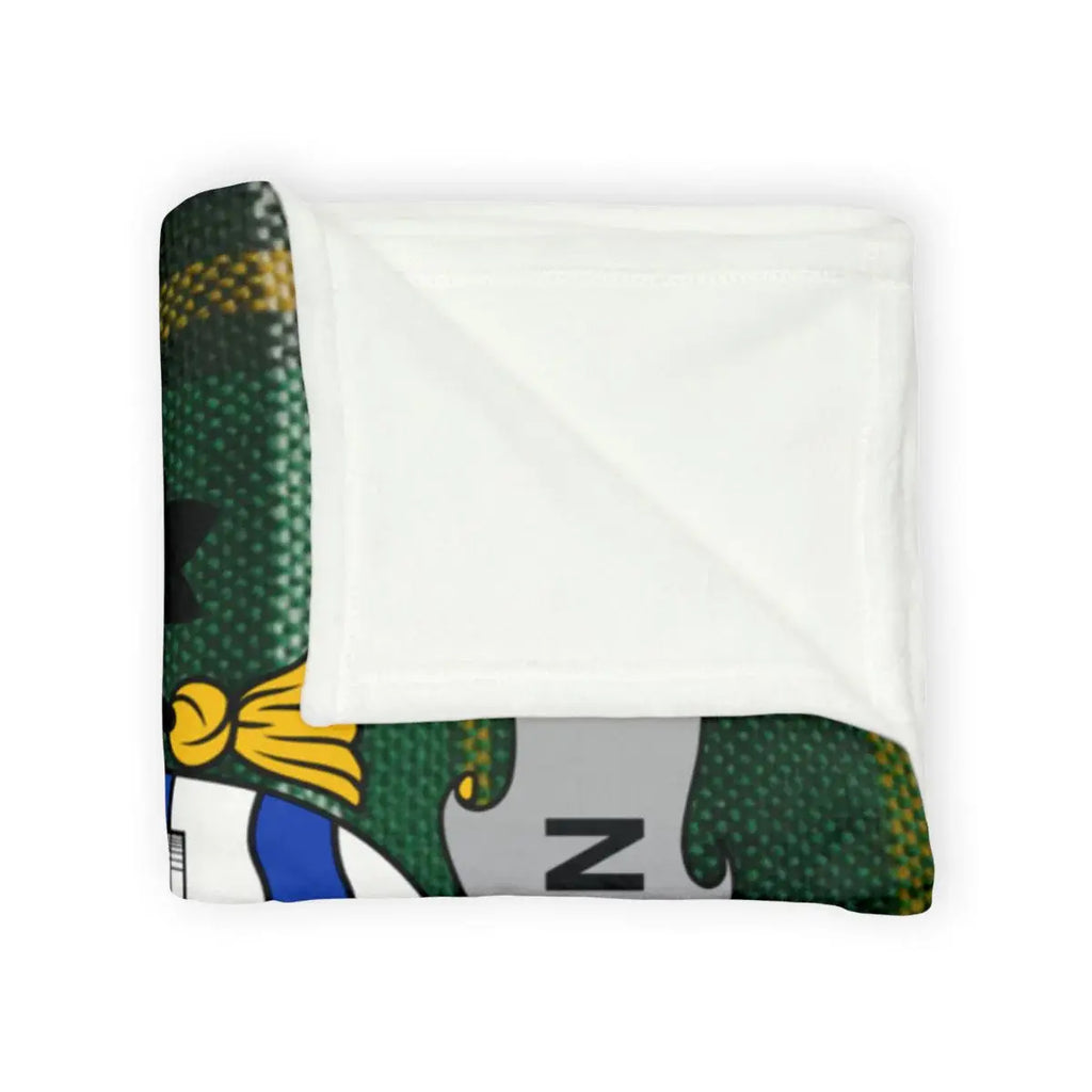 Cozy Green Graphic Design Blanket for Home or Travel