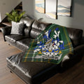 Personalized Family Crest Plaid Design Throw Blanket
