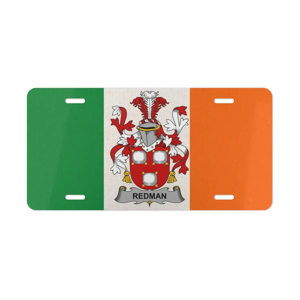 Redman Shield Design Irish License Plate Novelty product