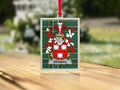 Redman Family Crest Plaid Background Ornament product type