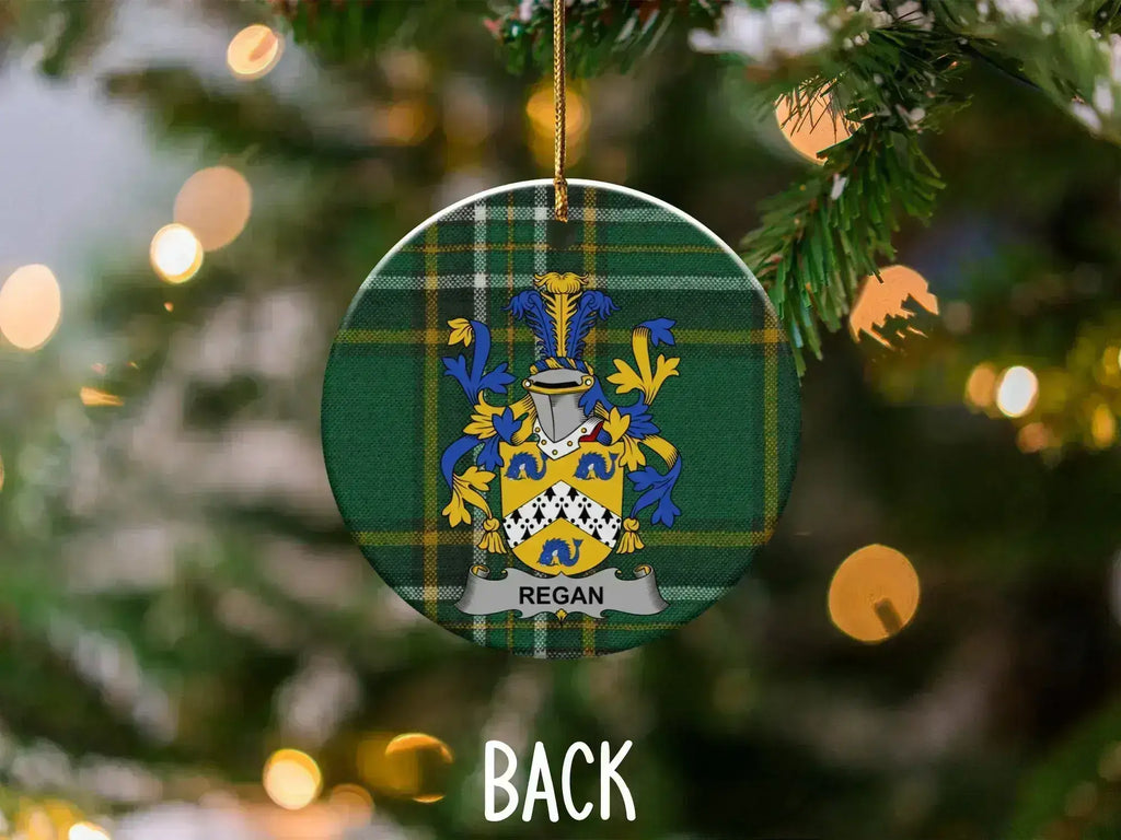 Personalized Regan Family Crest Ornament product