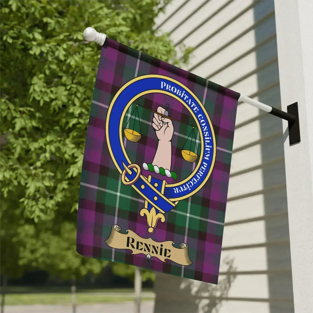 Personalized Family Crest Rennie Flag Outdoor Decor