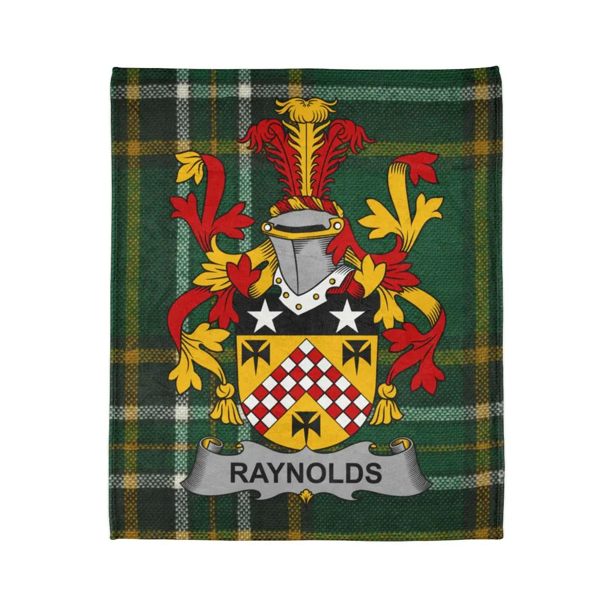 Raynolds Family Crest Tartan Design Blanket
