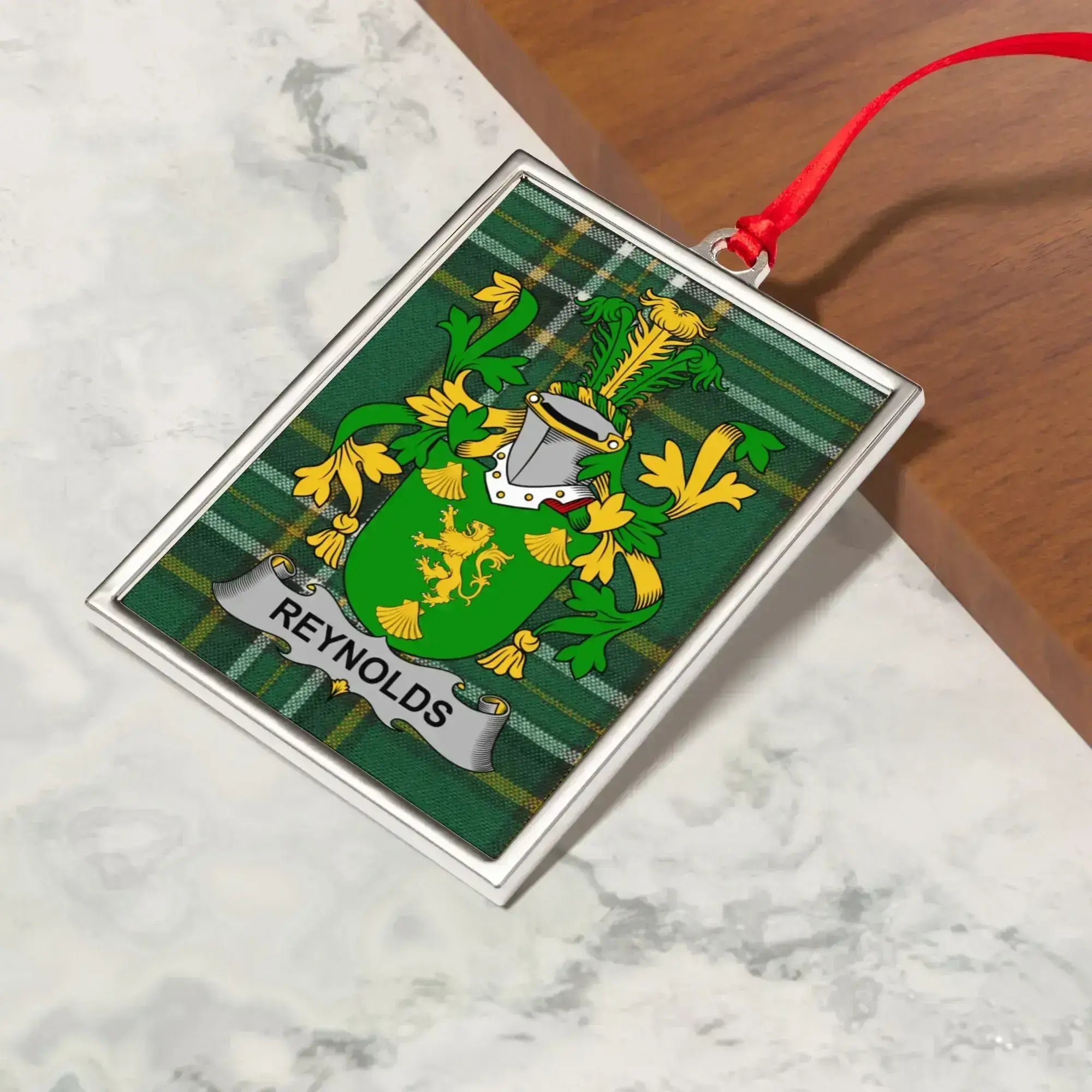 Reynolds Family Crest Personalized Ornament product type