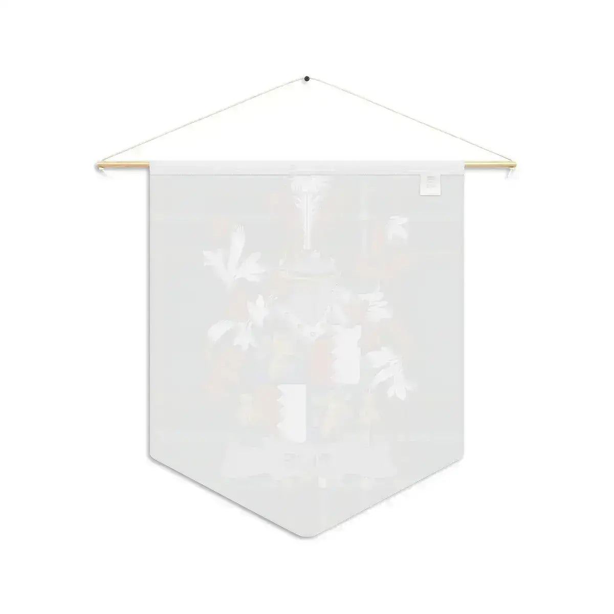 Rice Irish family crest wall pennant — crest and tartan detail