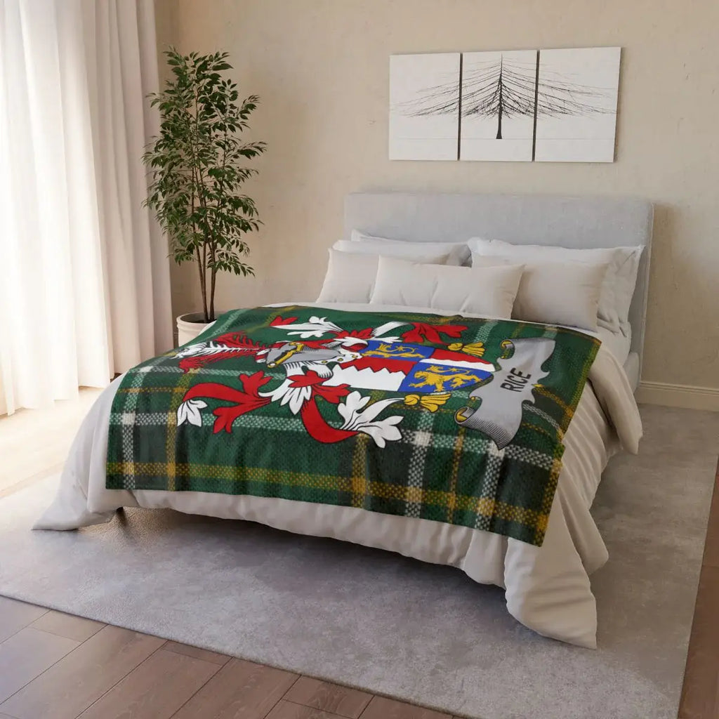 Vibrant Family Crest Blanket For Cozy Home Decor