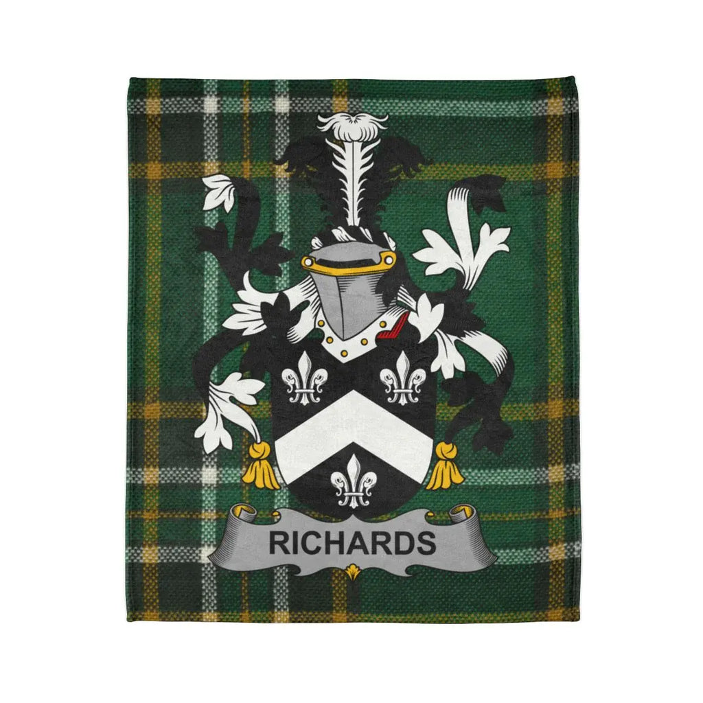 Richards Tartan Crest Blanket for Cozy Nights