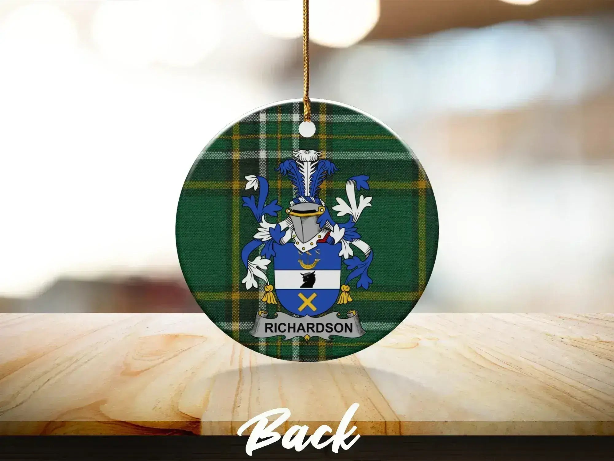 Family Crest Personalized Christmas Ornament