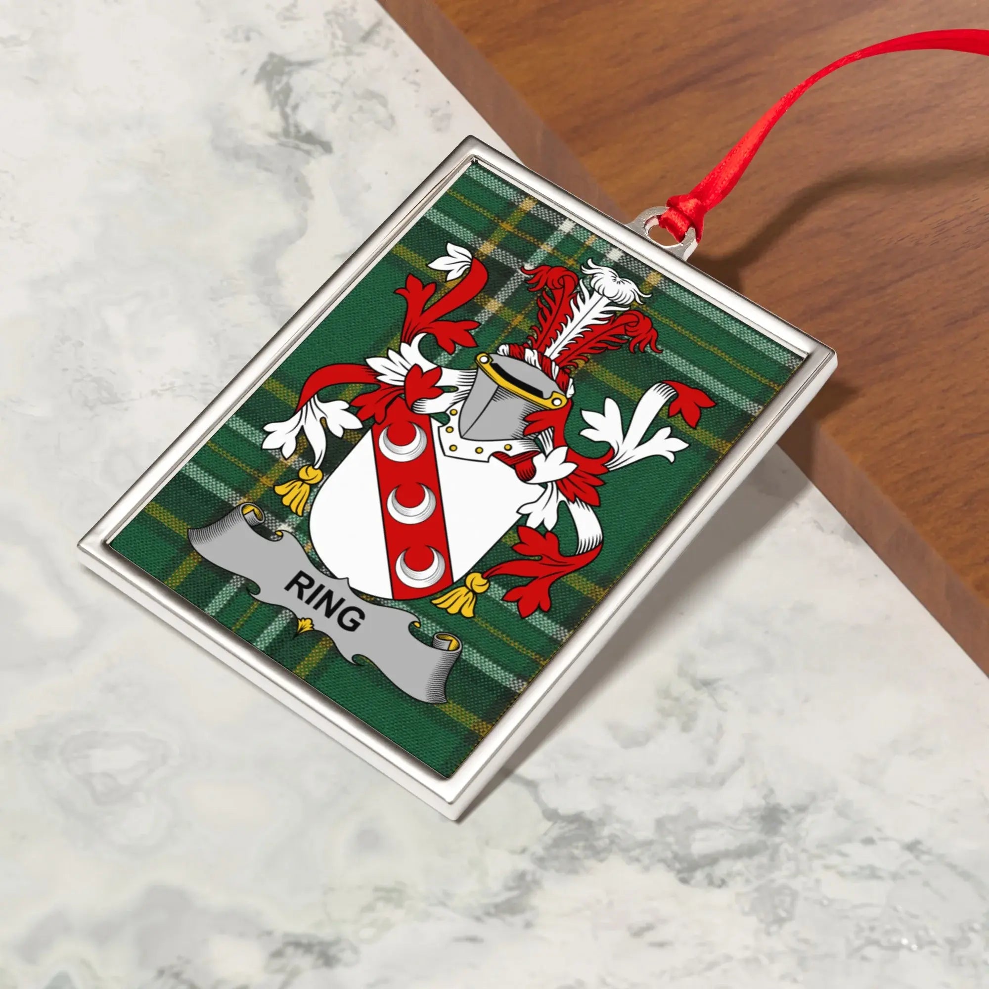 Elegant Family Crest Design with Name Ring product type