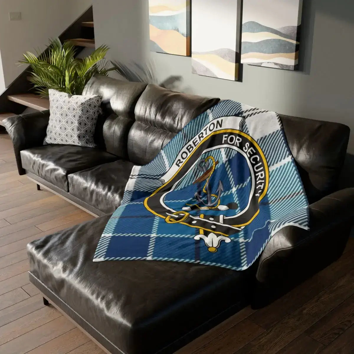 Cozy Throw Featuring Custom Security Emblem Design