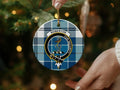 Blue Checkered Christmas Robertson Ornament product