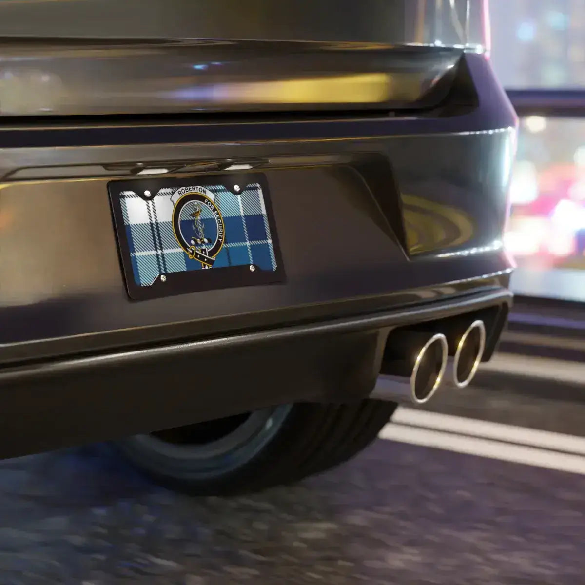 Stylish Car License Plate Blue Design product