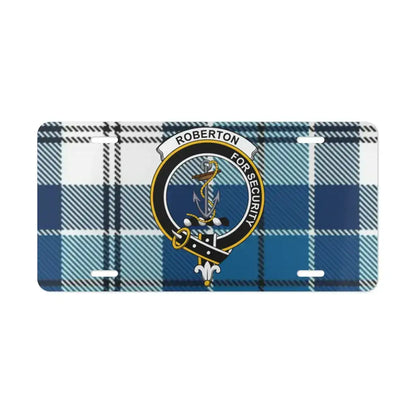Roberton for Security Plaid Pattern License Plate product