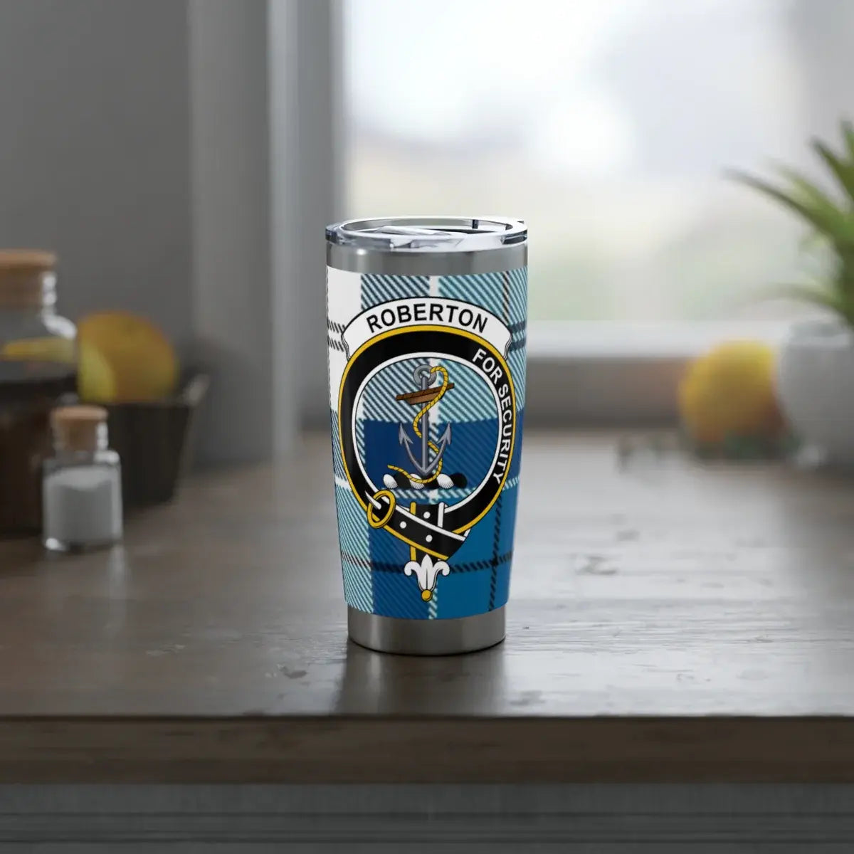 Roberton Family Crest Stainless Steel Tumbler