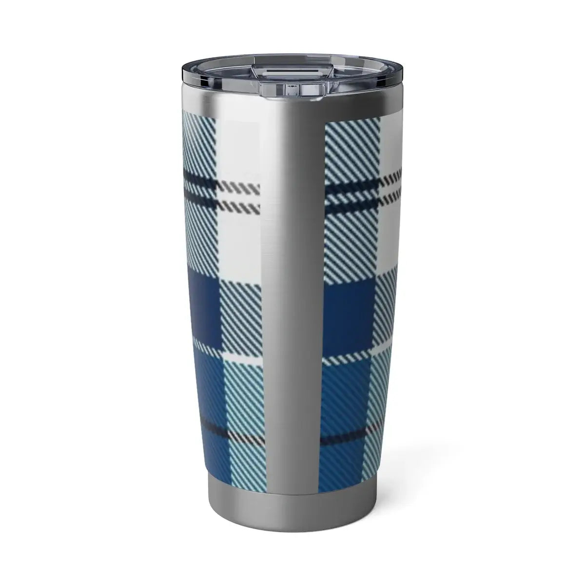 Blue and White Checkered Pattern Tumbler
