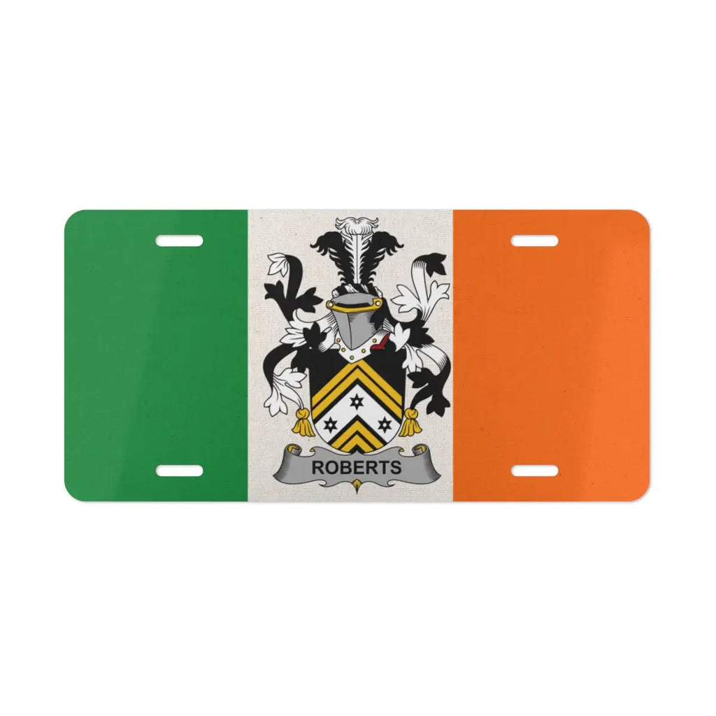 Customizable Irish Family Crest License Plate product