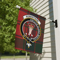 Clan Robertson tartan garden flag — 12x18 inch, poly canvas with crest and plaid
