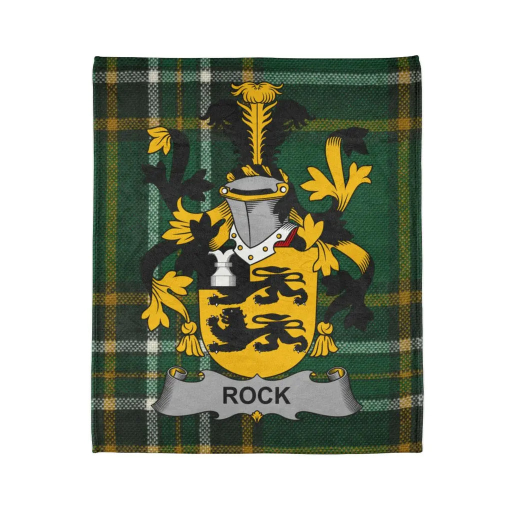 Custom Family Crest Rock Design Personalized Blanket