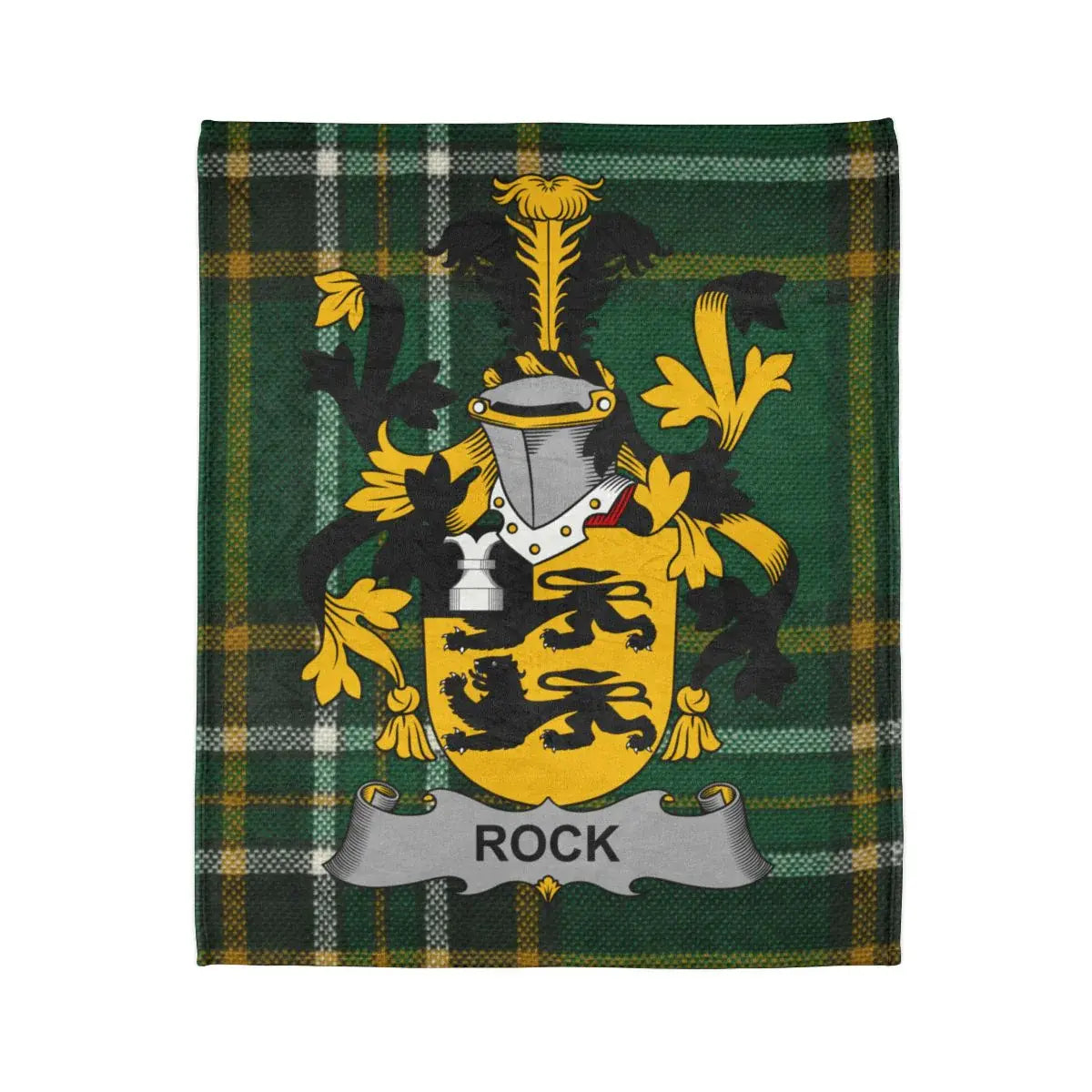 Custom Family Crest Rock Design Personalized Blanket