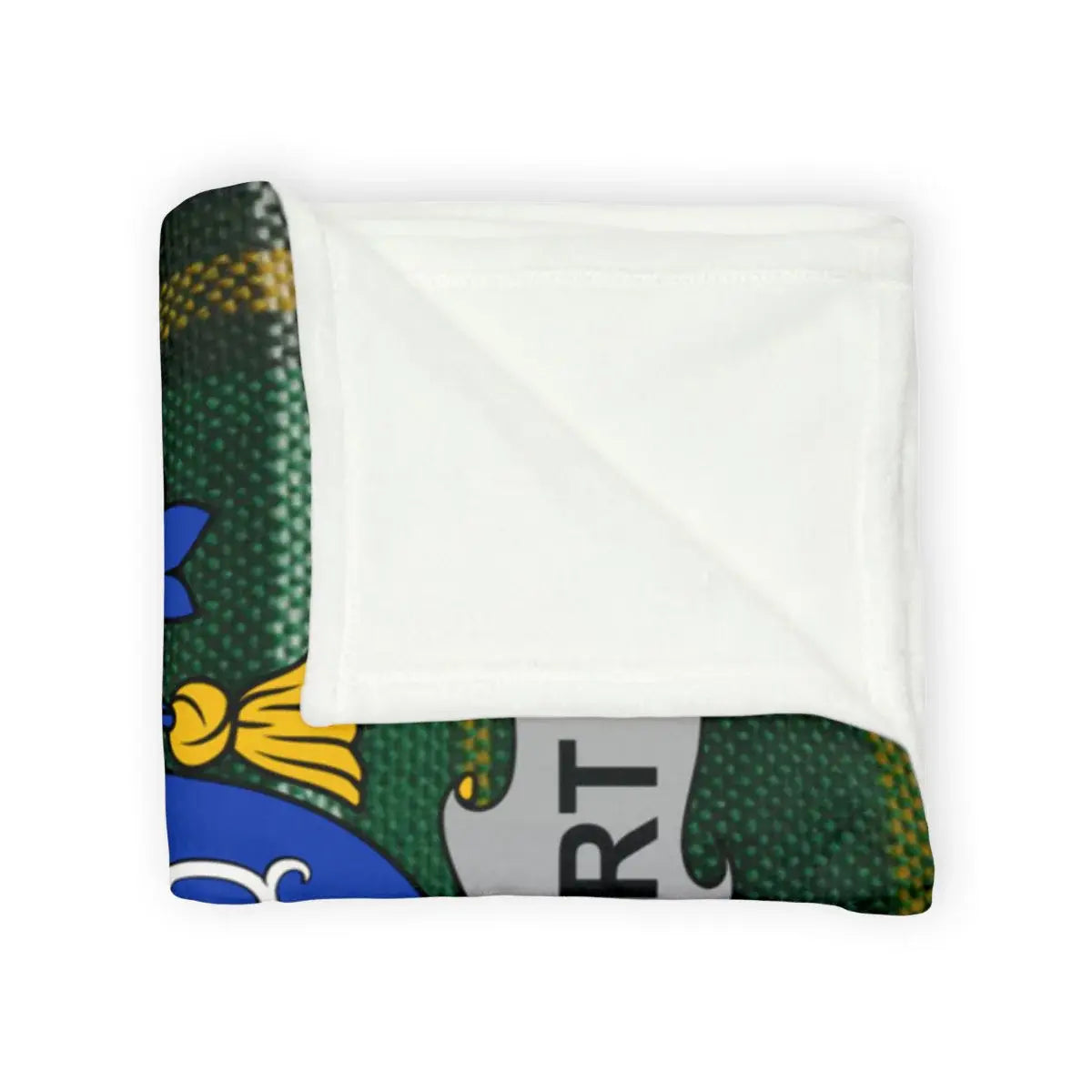 Cozy Navy Emblem Fleece Blanket for Home Use