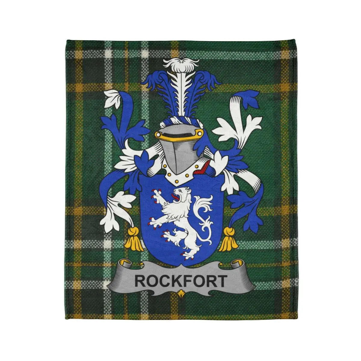 Rockfort Family Crest Tartan Design Blanket