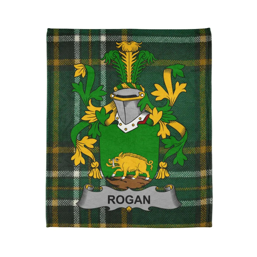Personalized Family Crest Tartan Blanket for Home Decor