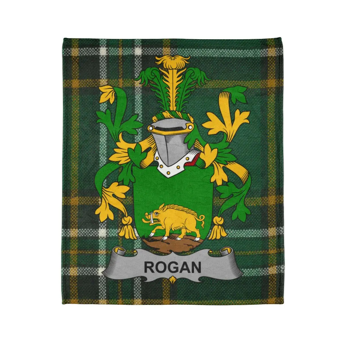 Personalized Family Crest Tartan Blanket for Home Decor