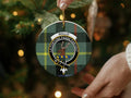 Rollo La Fortune Passe Partout round ceramic ornament — glossy UV print, gold hanging string