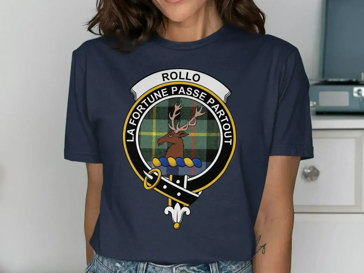 Rollo La Fortune Passe Partout graphic shirt in black — clan crest print, unisex fit