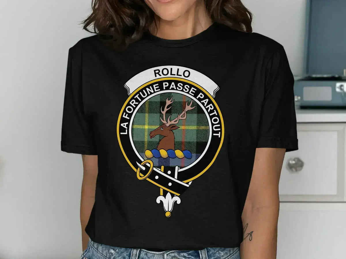 Rollo La Fortune Passe Partout clan crest graphic T-shirt in forest green — S-3XL
