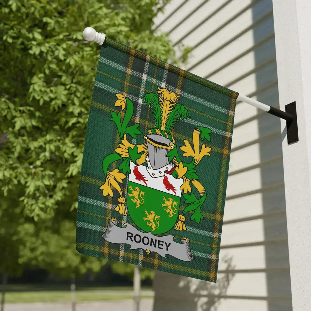 Rooney Family Crest House Garden Flag