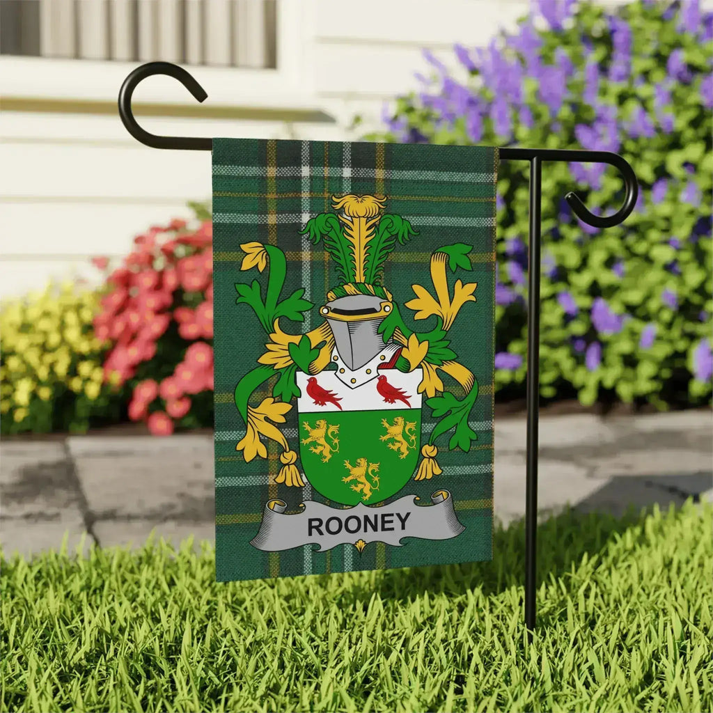 Personalized Rooney Crest Garden Flag