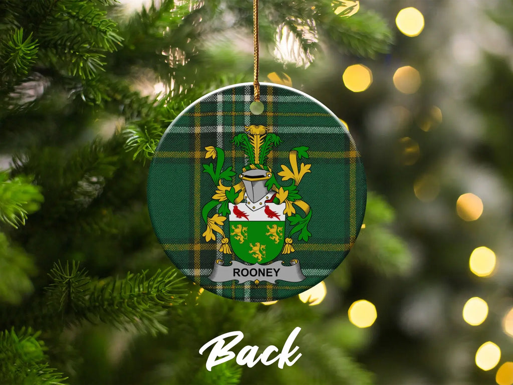 Custom Family Crest Round Christmas Tree Ornament product