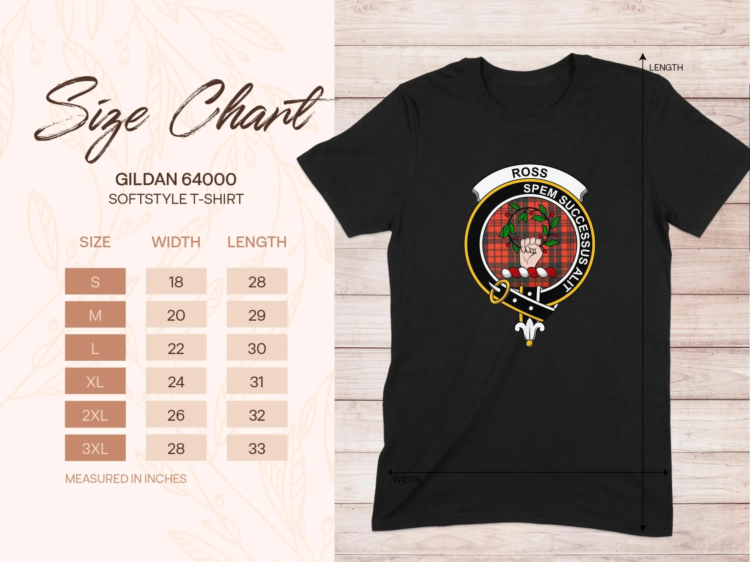 Ross tartan t-shirt — unisex sizing S to 3XL, lifestyle view