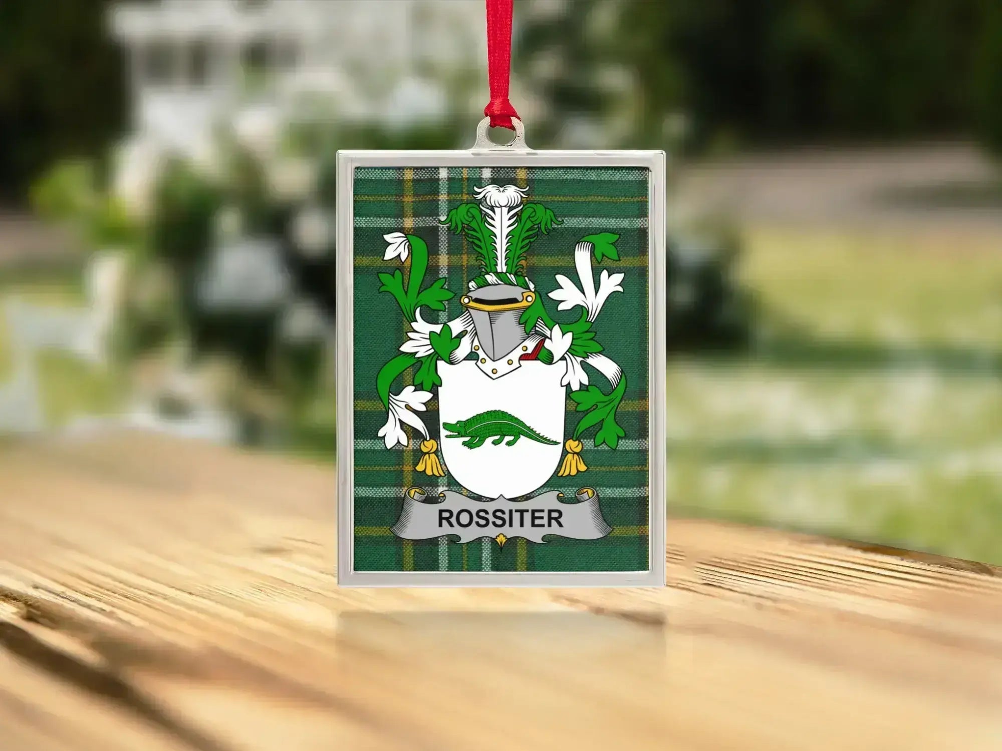 Family Crest Green Background Customized Plaque product