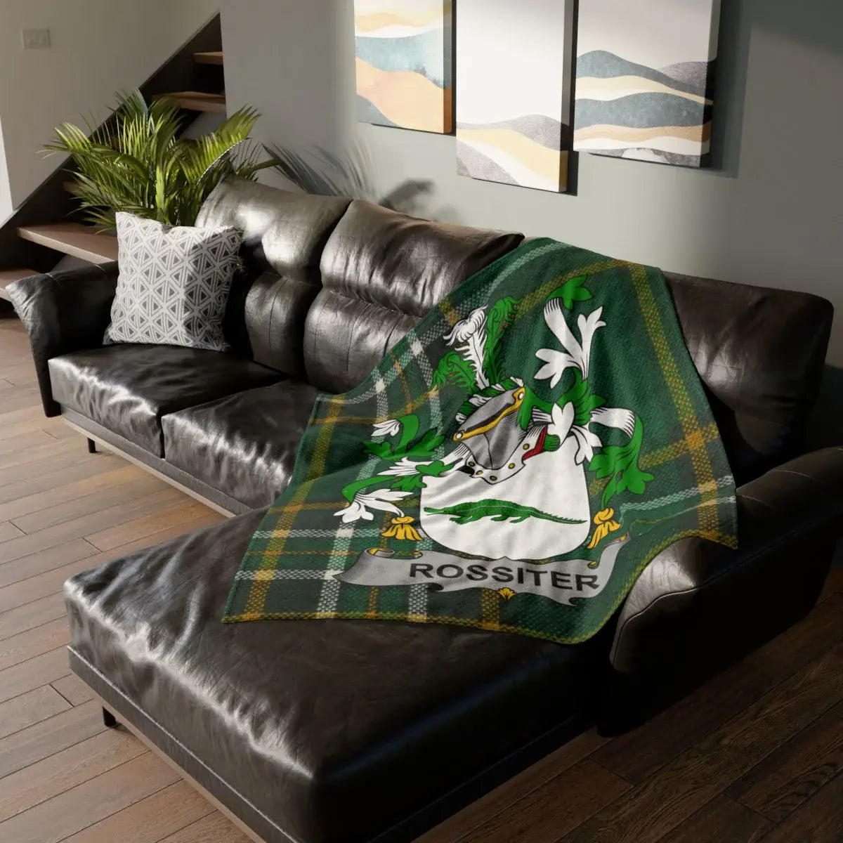 Elegant Personalized Family Crest Throw Blanket
