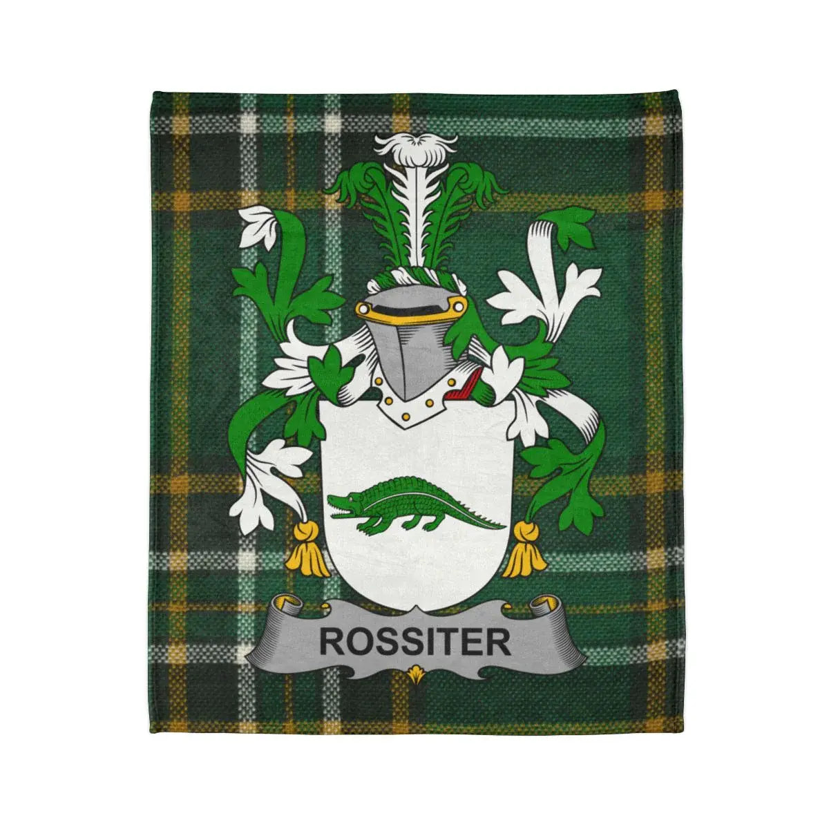Rossiter Family Crest Plaid Design Blanket