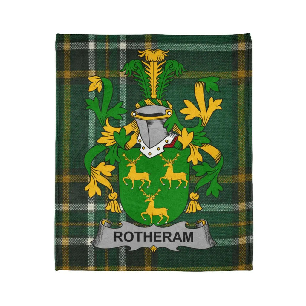Rotheram Family Crest Design Printed Blanket