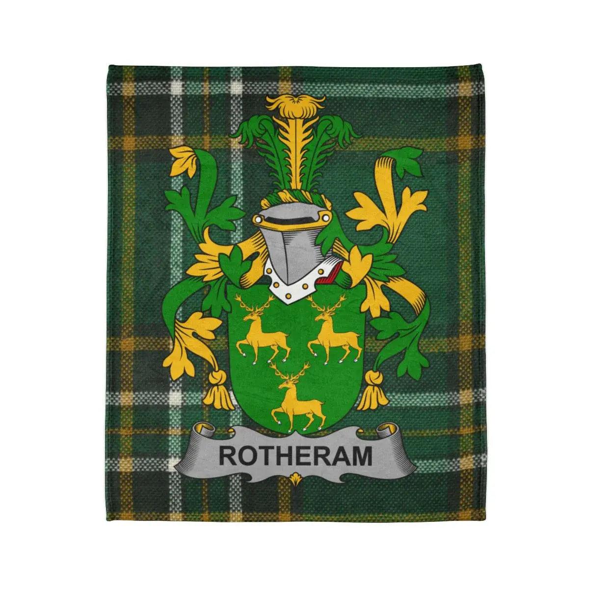 Rotheram Family Crest Design Printed Blanket