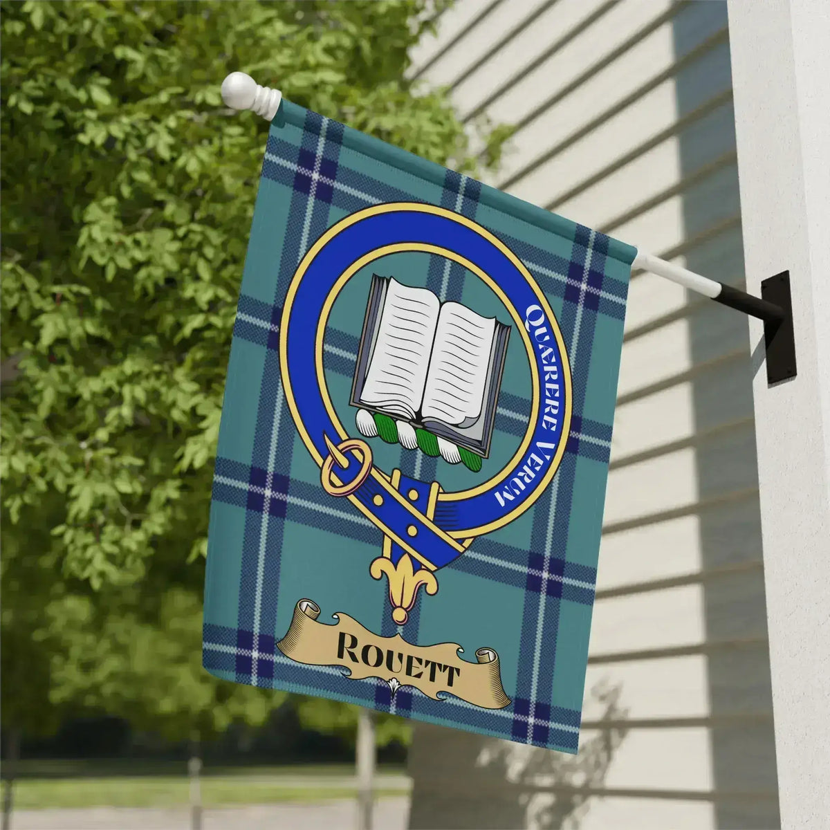 Ouvert Rouett Plaid Outdoor Decorative Flag