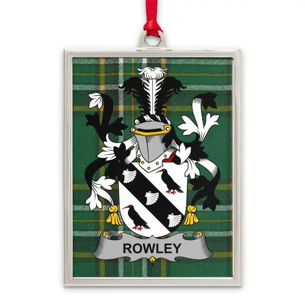 Rowley Family Crest Tartan Christmas Ornament product